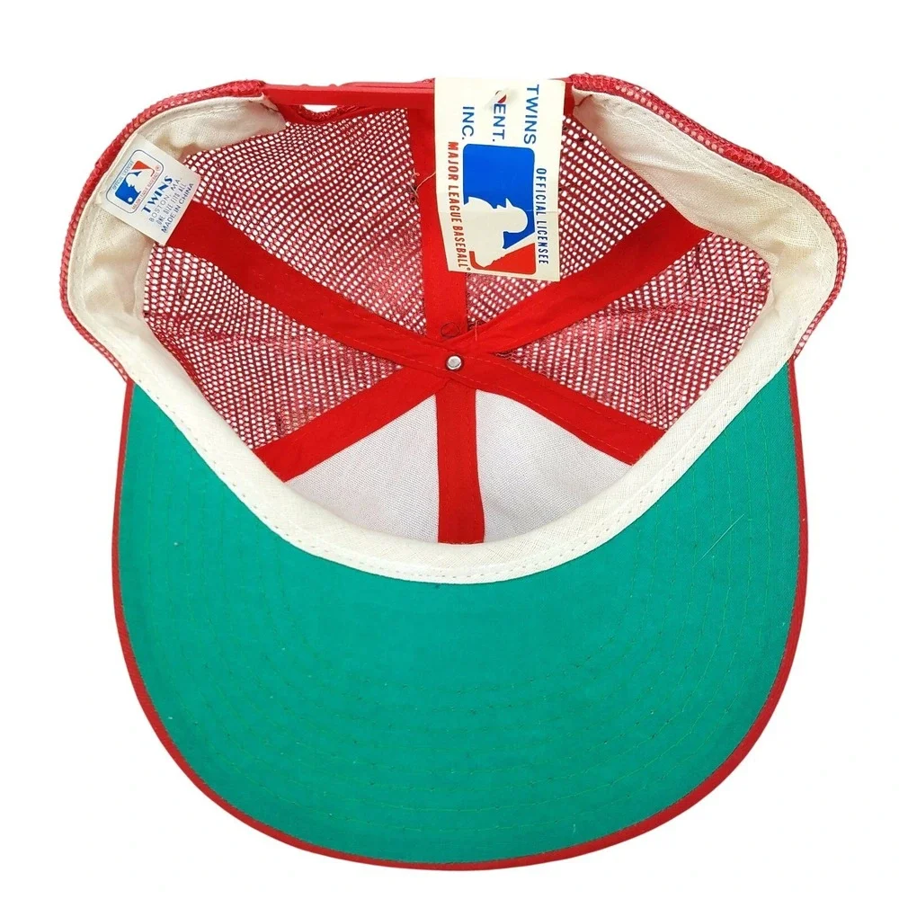 Twins St Louis Cardinals Trucker Hat Red MLB Snapback Mesh Deadstock Vintage Cap